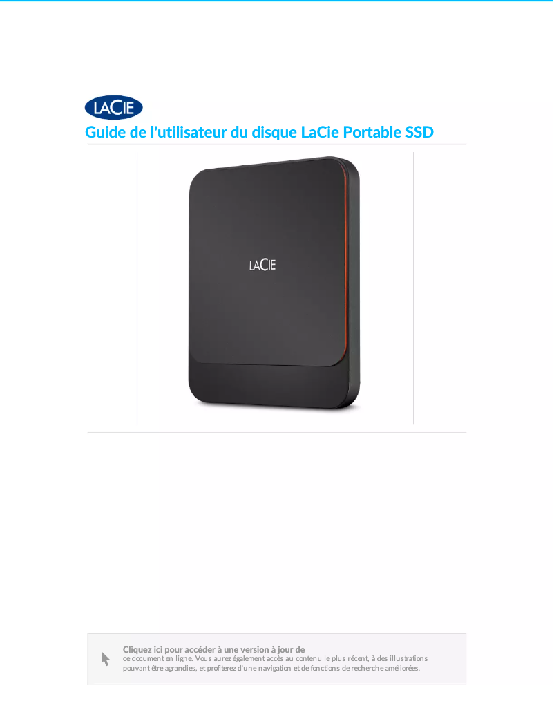 Page n°1 - Manuel utilisateur LaCie Portable SSD
