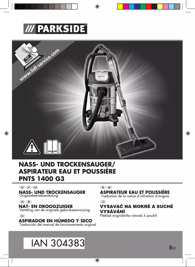 Image de la première page du manuel de l'appareil PNTS 1400 G3