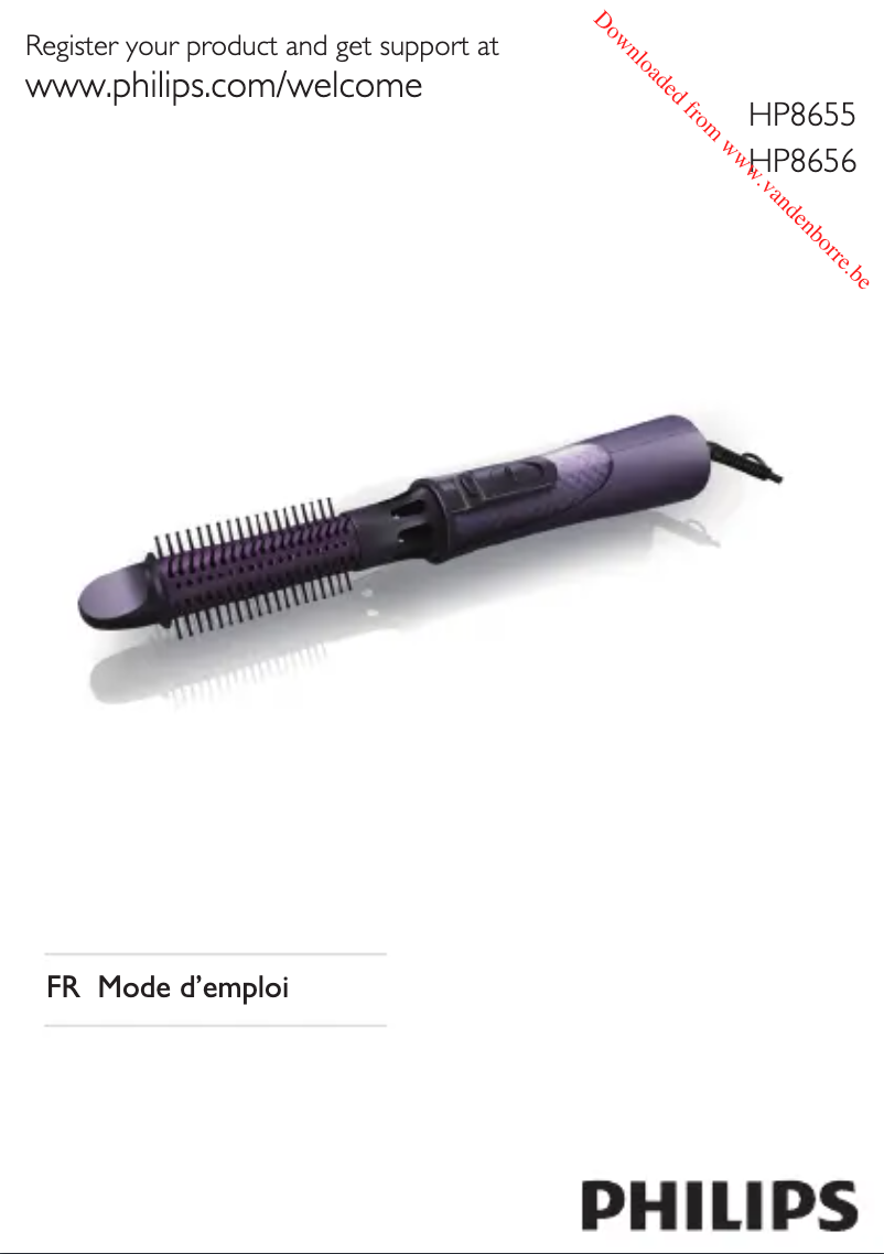 Page 1 de la notice Manuel utilisateur Philips ProCare Airstyler HP8656