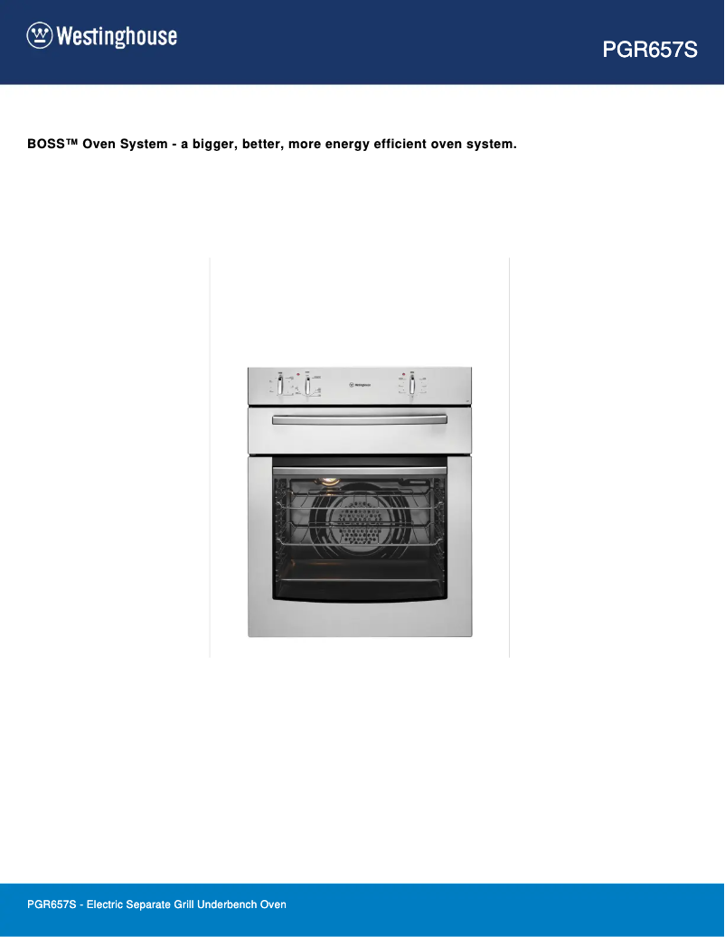Page n°1 - Fiche technique Westinghouse PGR657S