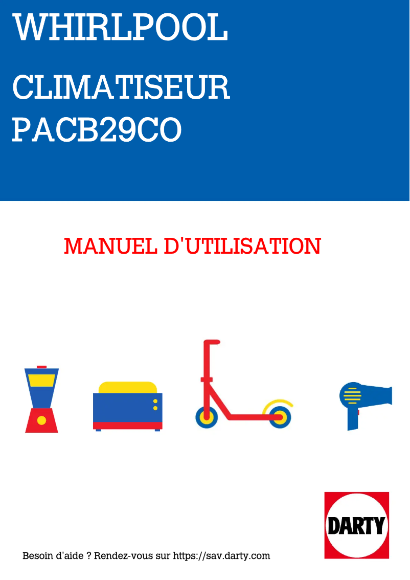 Image de la première page du manuel de l'appareil PACB29CO