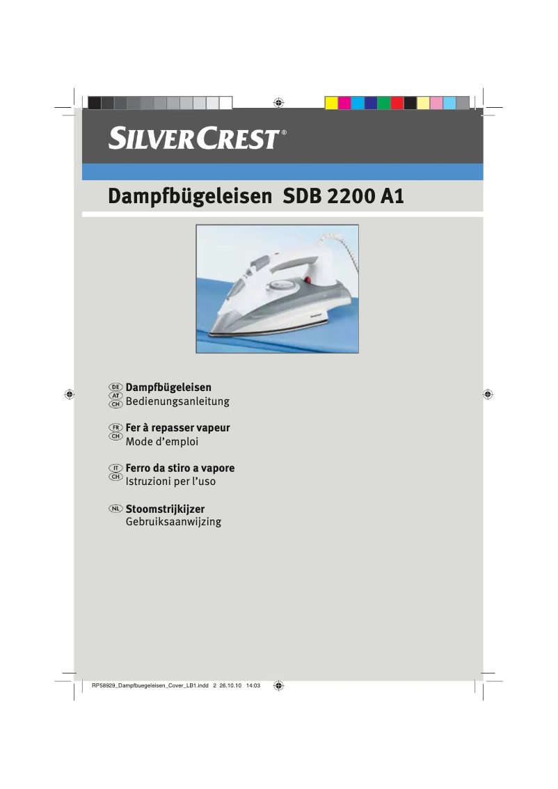 Page 1 de la notice Manuel utilisateur SilverCrest SDB 2200 A1