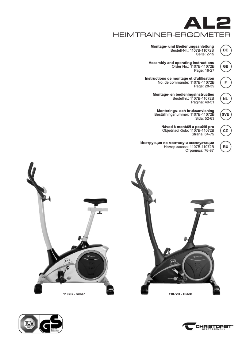 Page 1 de la notice Manuel utilisateur Christopeit AL 2