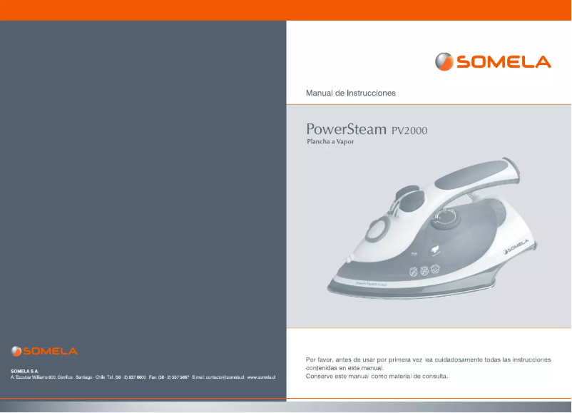 Page 1 de la notice Manuel utilisateur Somela PowerSteam PV2000