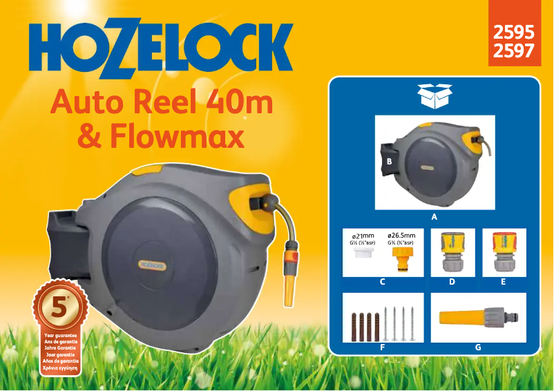 Page 1 de la notice Manuel utilisateur Hozelock Auto Reel 40m