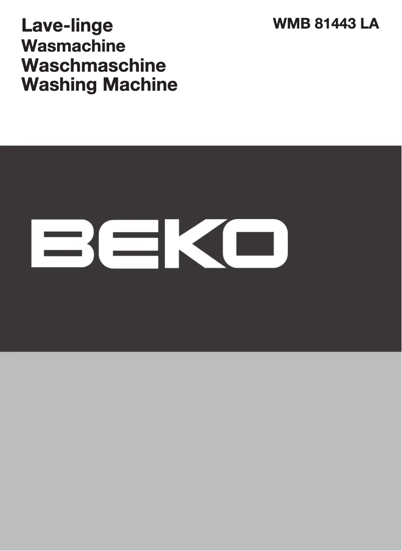 Page 1 de la notice Manuel utilisateur Beko WMB 81443 LA