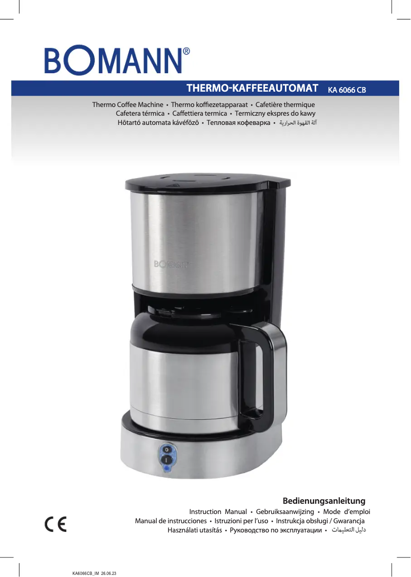 Page 1 de la notice Manuel utilisateur Bomann KA 6066 CB