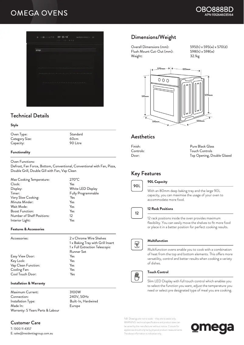 Image de la première page du manuel de l'appareil OBO888BD