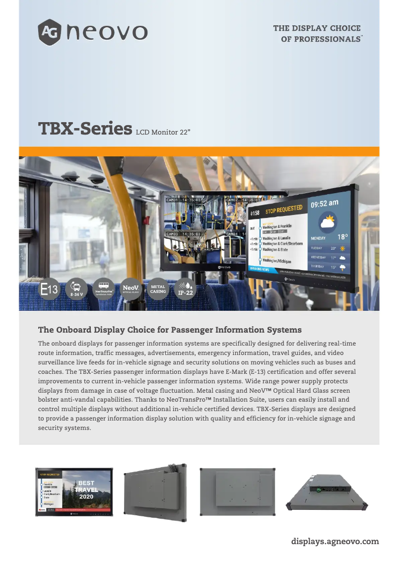 Image de la première page du manuel de l'appareil TBX-2201