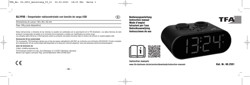 Imagen de la primera página del manual del dispositivo 60.2551