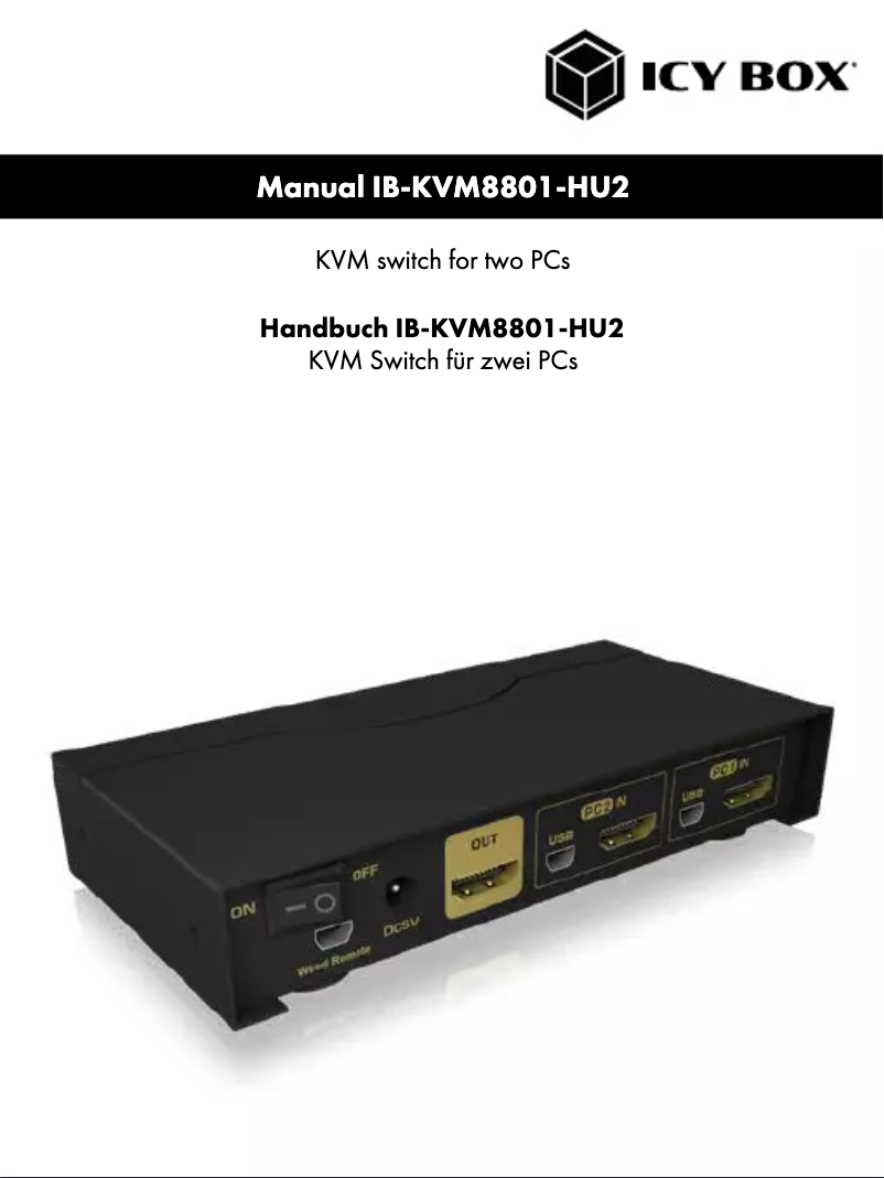 Page n°1 - Manuel utilisateur Icy Box IB-KVM8801-HU2