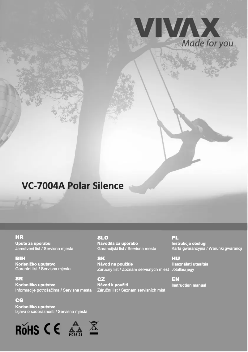 Page 1 de la notice Manuel utilisateur Vivax VC-7004A Polar Silence