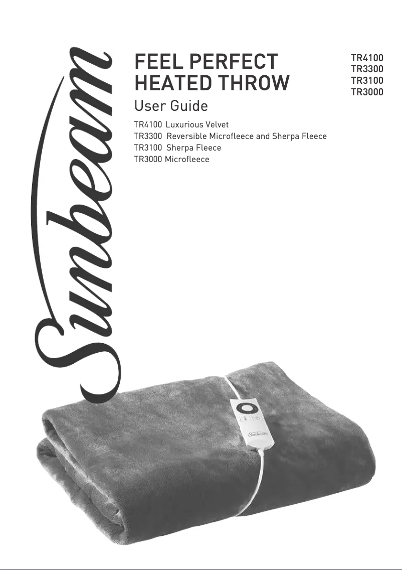 Page 1 de la notice Manuel utilisateur Sunbeam Feel Perfect TR4100