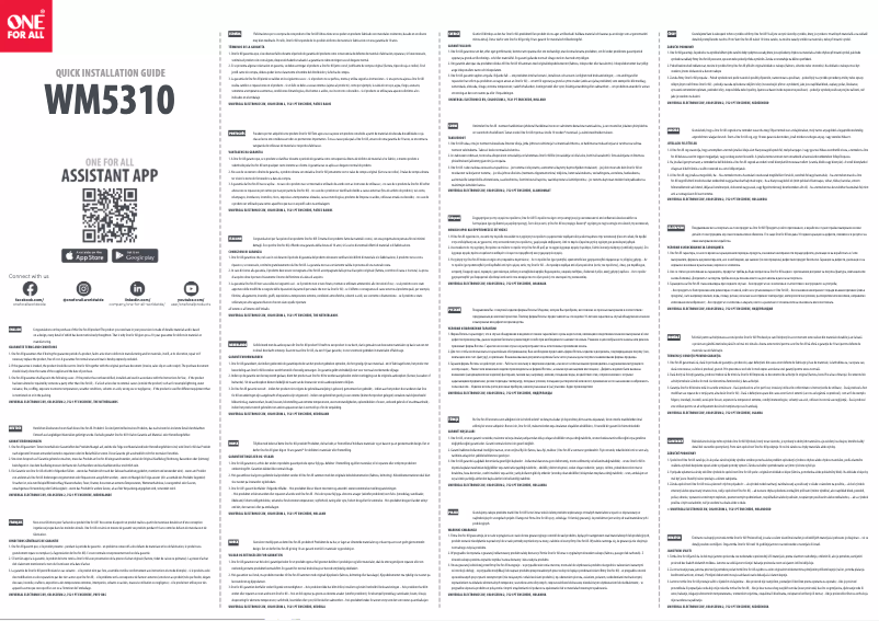 Page 1 de la notice Manuel utilisateur One for all WM 5310