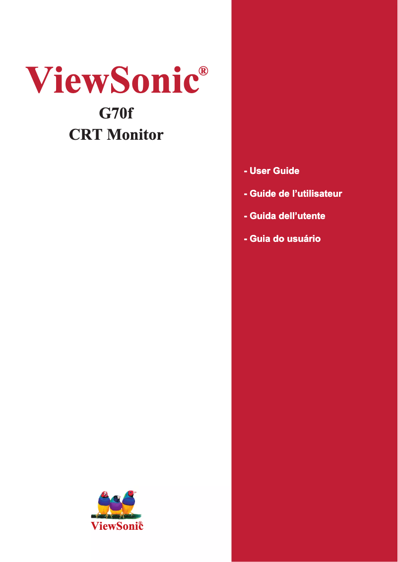 Página 1 del manual Manual de usuario Viewsonic G70fB