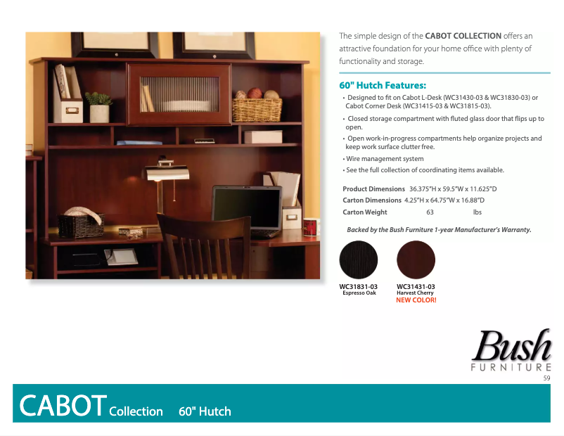 Imagen de la primera página del manual del dispositivo Cabot WC31431-03