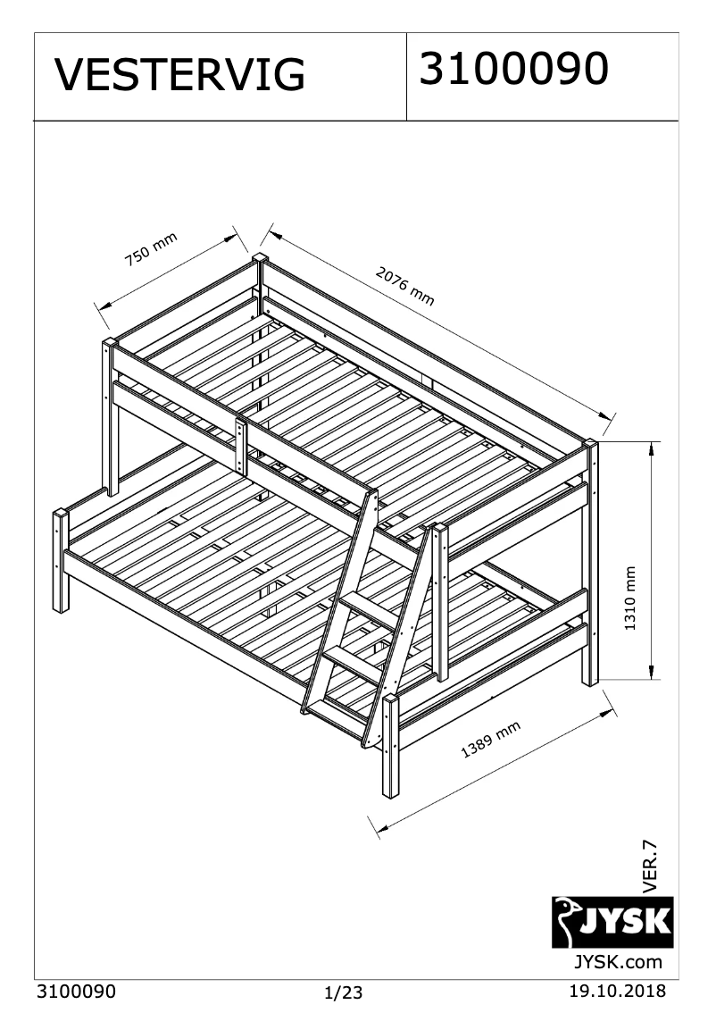 Image de la première page du manuel de l'appareil Vestervig