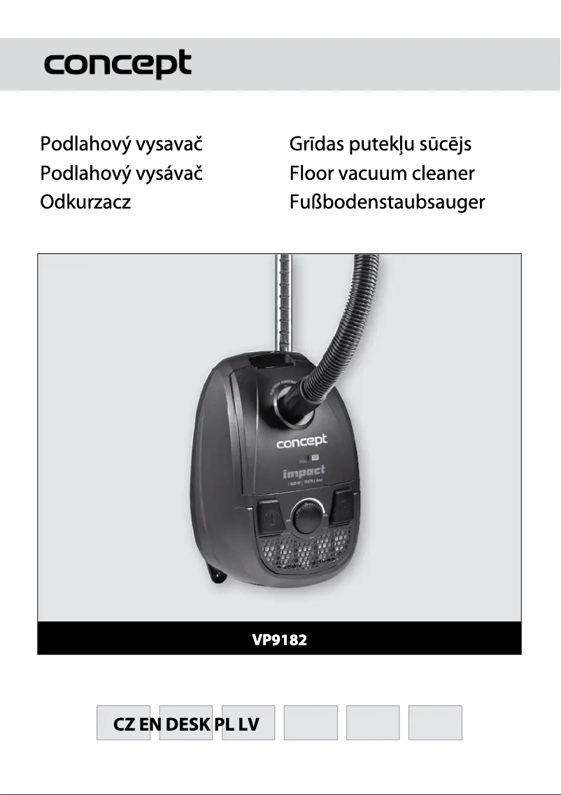 Page n°1 - Manuel utilisateur Concept VP-9182