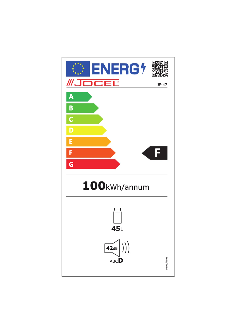 Page 1 de la notice Manuel utilisateur Jocel JF-47