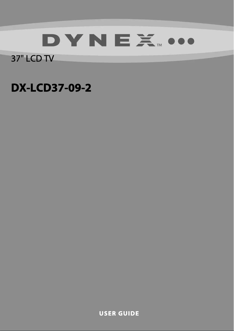 Page n°1 - Manuel utilisateur Dynex DX-LCD37-09-2