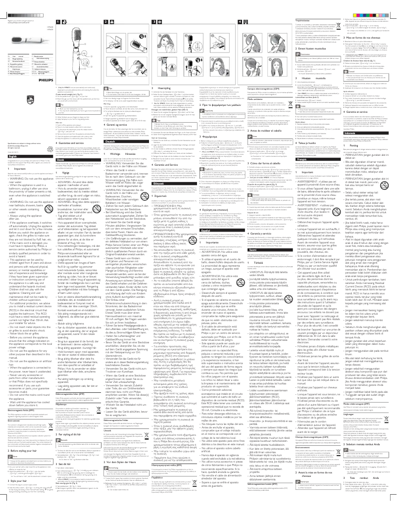 Page 1 de la notice Manuel utilisateur Philips EssentialCare HP8658