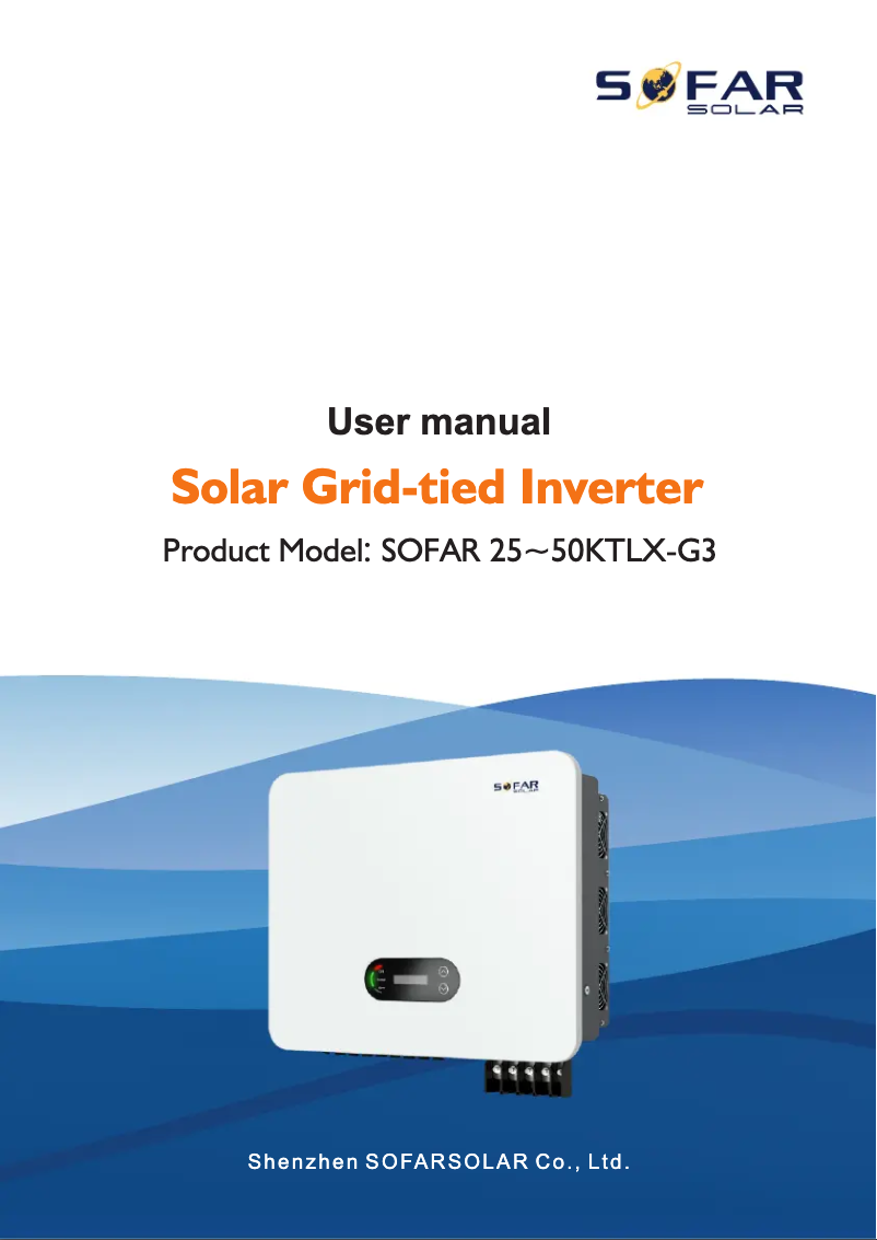 Image de la première page du manuel de l'appareil 50KTLX-G3