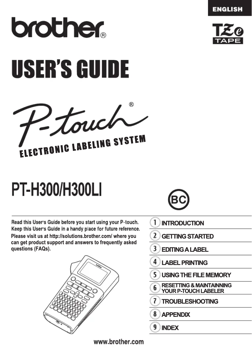 Page 1 de la notice Manuel utilisateur Brother P-Touch PT-H300
