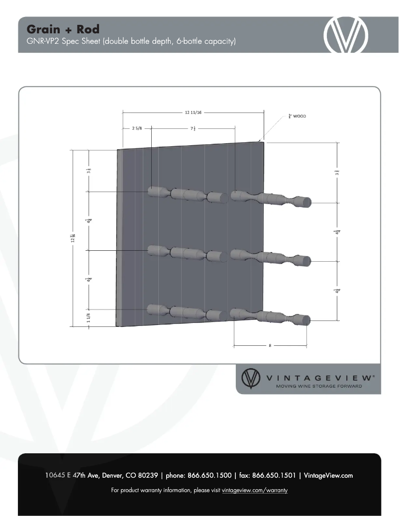 Page n°1 - Fiche technique VintageView GNR-VP2K