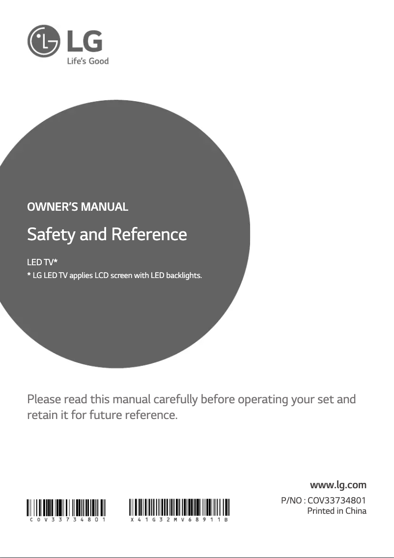 Página 1 del manual Manual de usuario LG 43LH500T