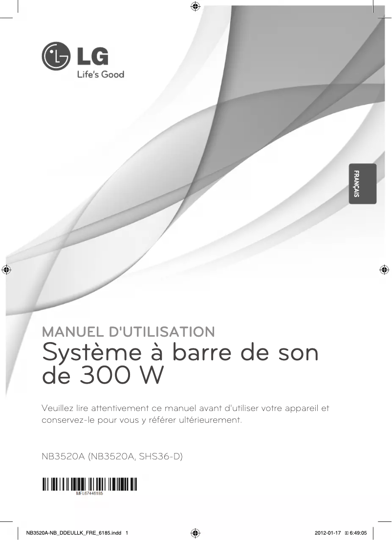 Image de la première page du manuel de l'appareil NB3520A