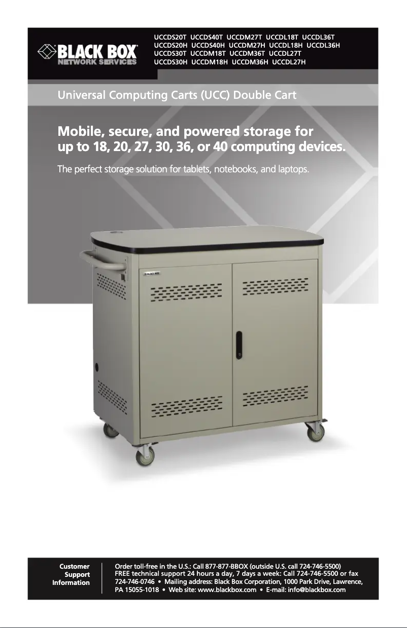 Page n°1 - Manuel utilisateur Black Box UCCDS30T