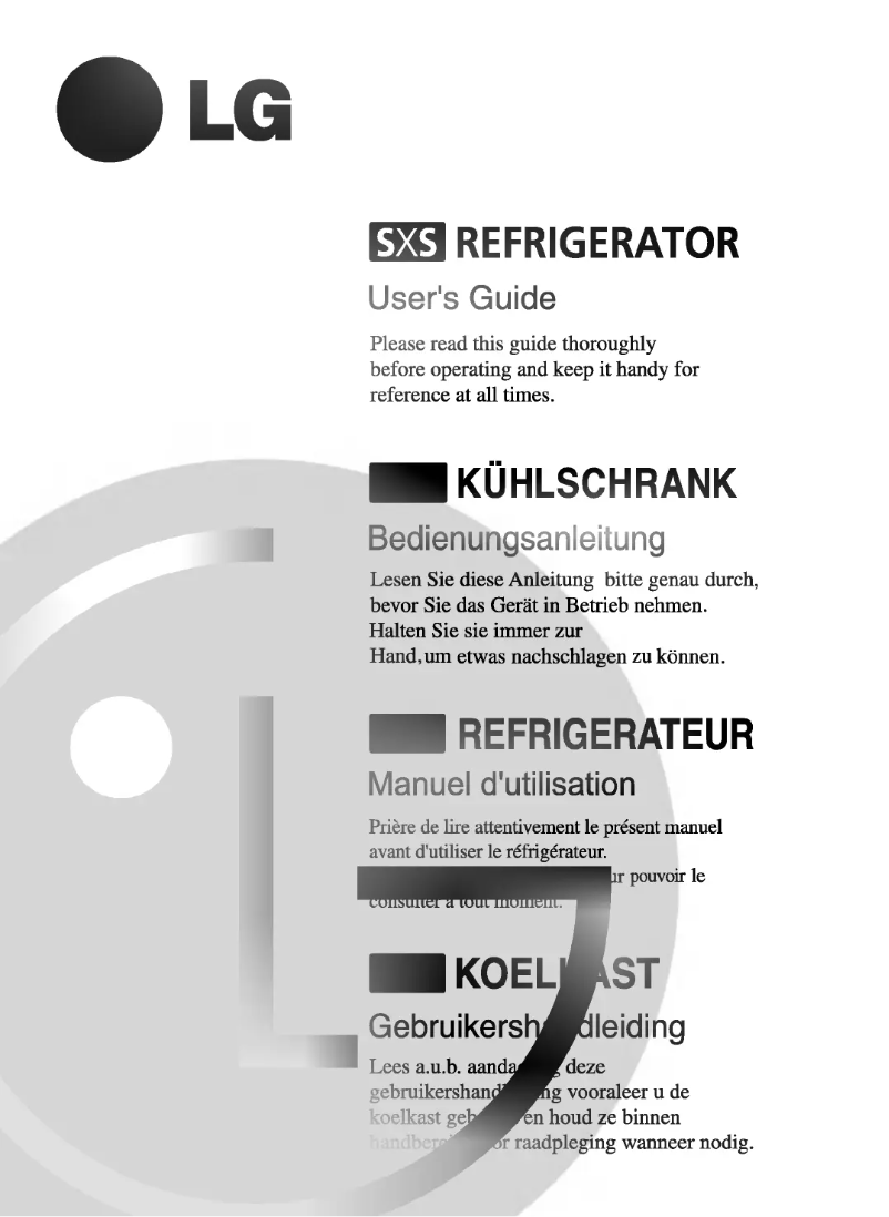 Image de la première page du manuel de l'appareil GR-P207NGUA