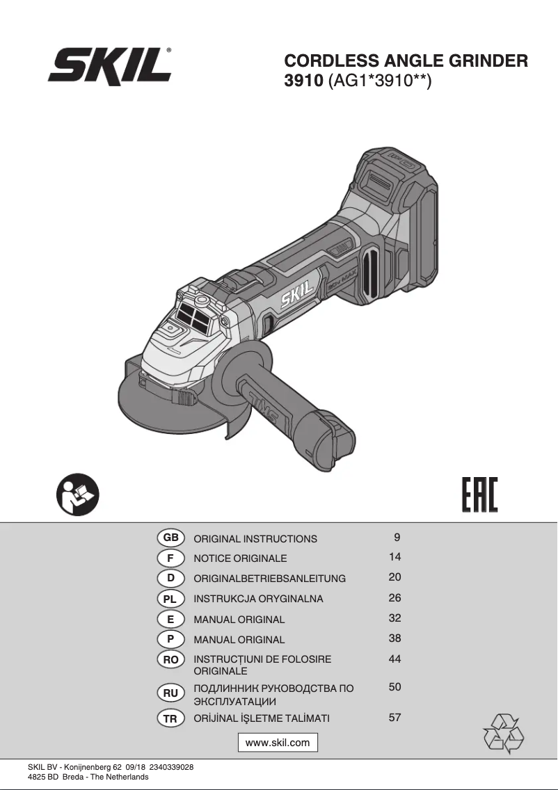 Page 1 de la notice Manuel utilisateur Skil 3910 CA