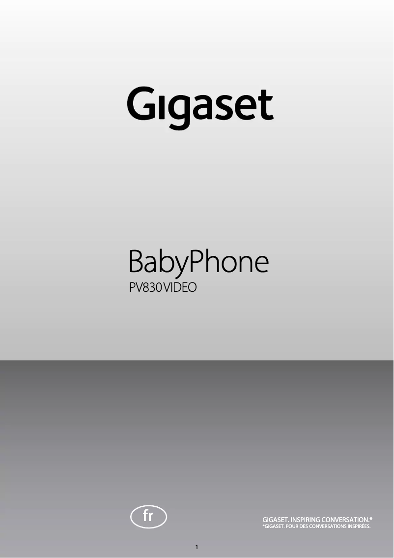 Page 1 de la notice Manuel utilisateur Gigaset BabyPhone PV830
