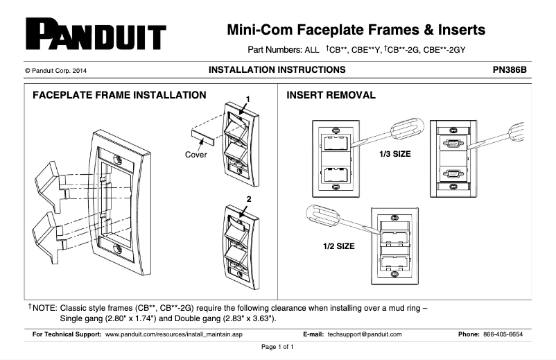 Página 1 del manual Manual de usuario Panduit CBEIWY