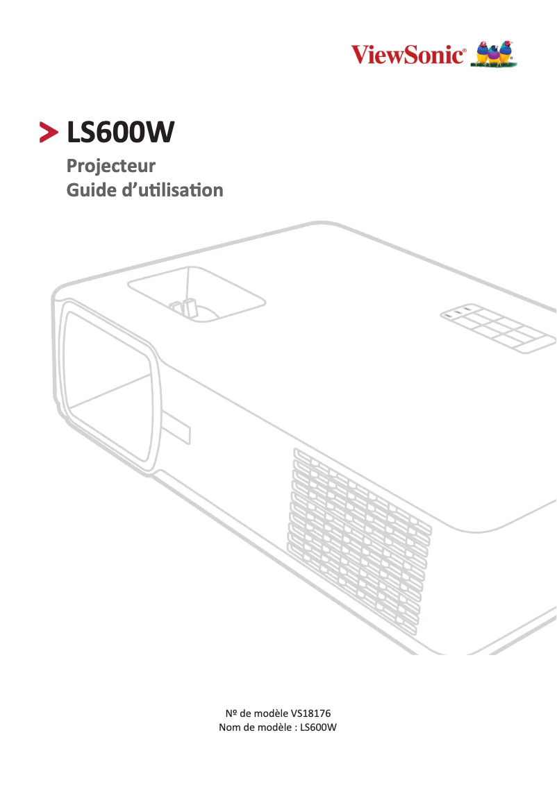 Page n°1 - Manuel utilisateur Viewsonic LS600W