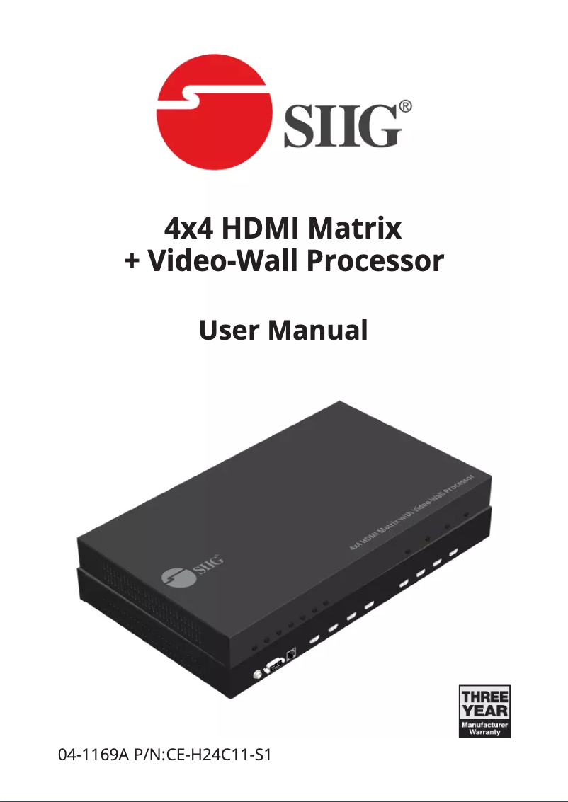 Page 1 de la notice Manuel utilisateur Siig CE-H24C11-S1