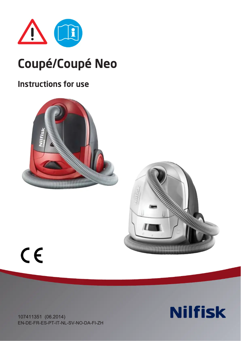 Page 1 de la notice Manuel utilisateur Nilfisk Coupe Neo