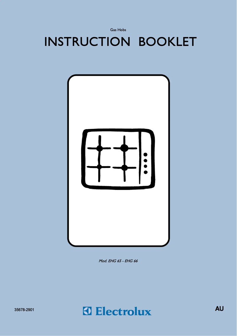 Page 1 de la notice Manuel utilisateur Electrolux EHG 66