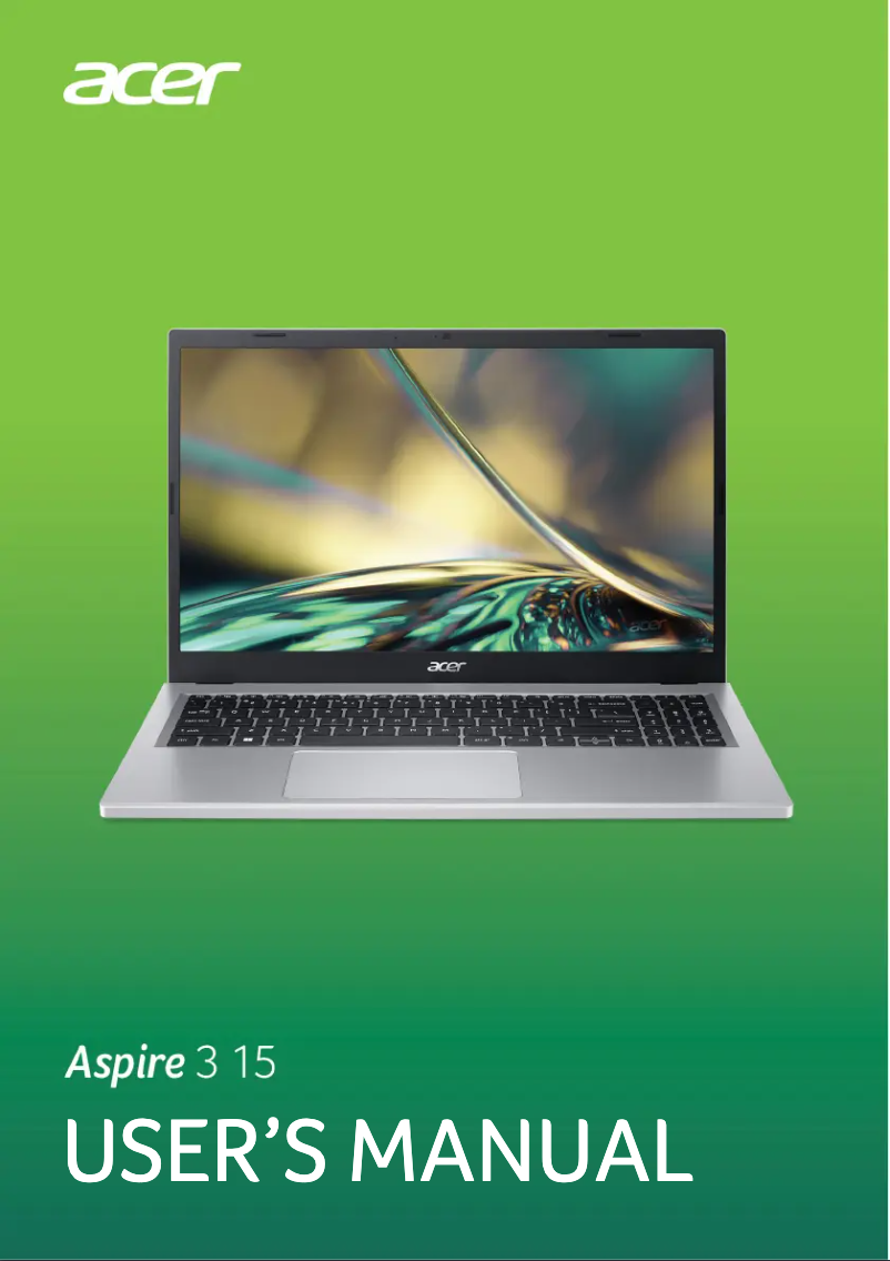 Page n°1 - Manuel utilisateur Acer Aspire 3 15