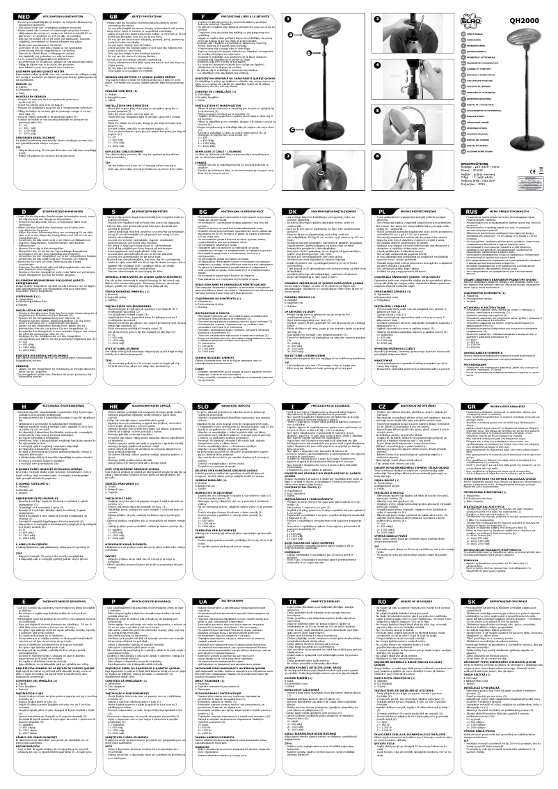 Image de la première page du manuel de l'appareil QH2000