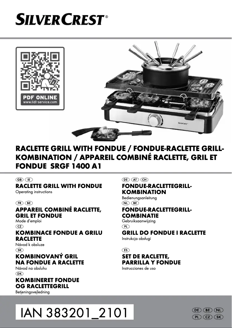 Image de la première page du manuel de l'appareil SRGF 1400 A1