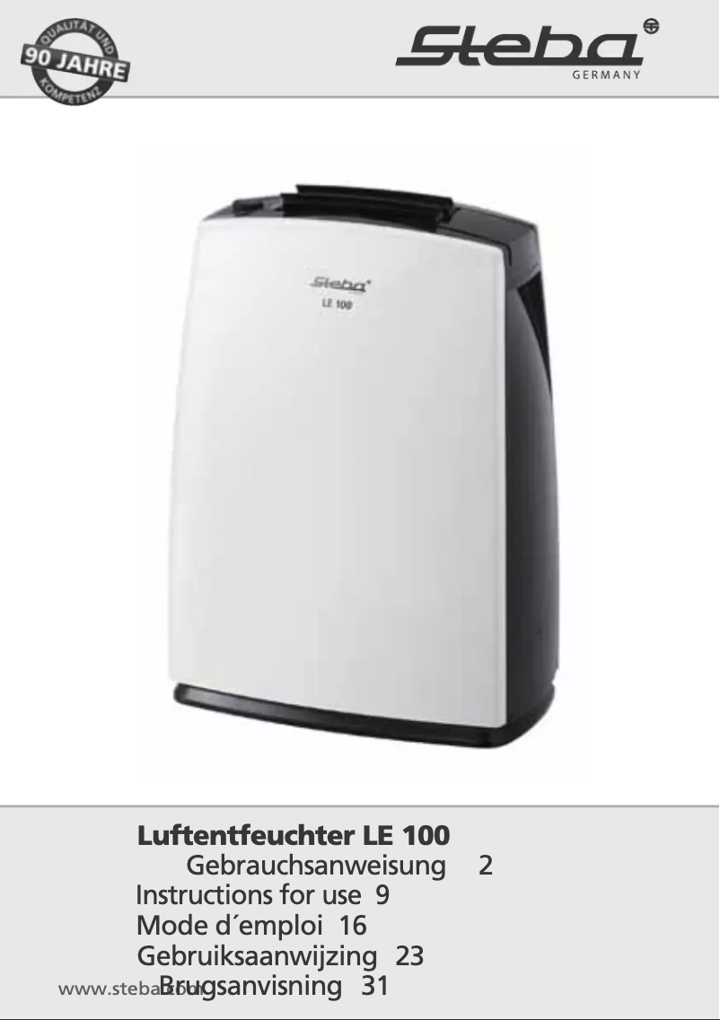 Page n°1 - Manuel utilisateur Steba LE 100