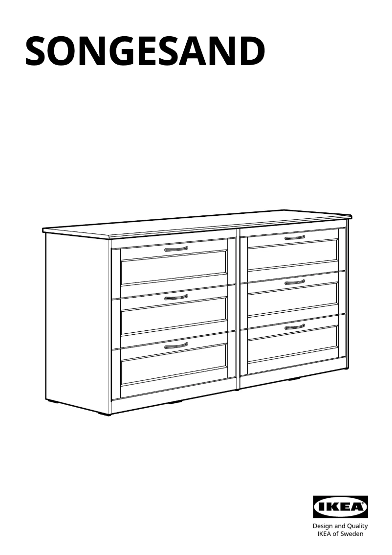 Page 1 de la notice Manuel utilisateur Ikea SONGESAND 103.667.96