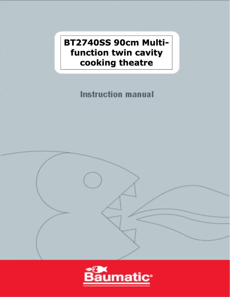 Page 1 de la notice Manuel utilisateur Baumatic BT2740SS