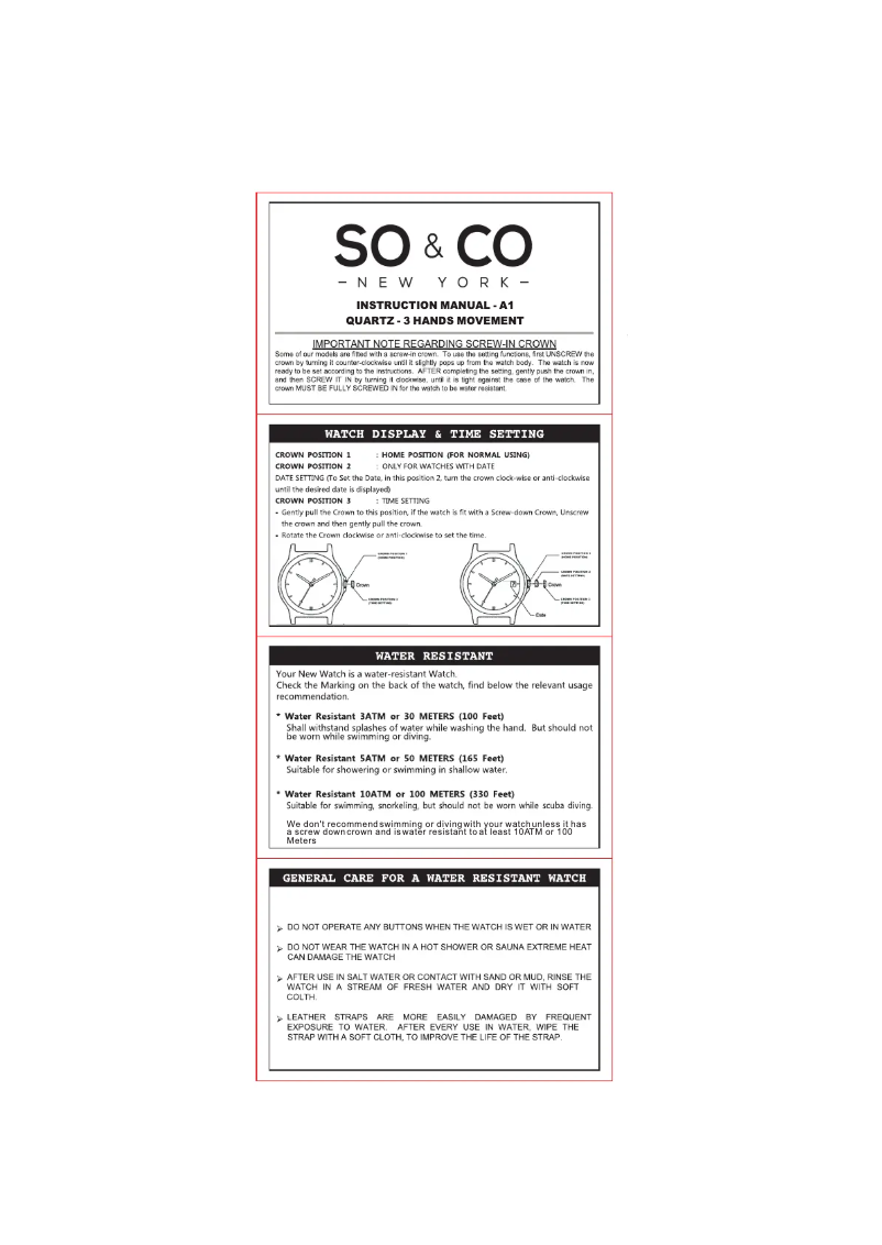 Page 1 de la notice Manuel utilisateur So & Co Madison 5220