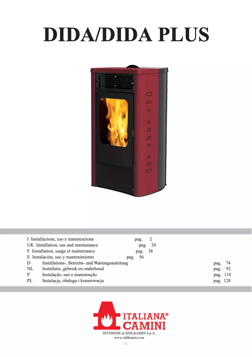 Image de la première page du manuel de l'appareil DIDA PLUS
