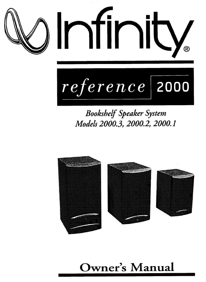 Page n°1 - Manuel utilisateur Infinity Reference RS 2000.3