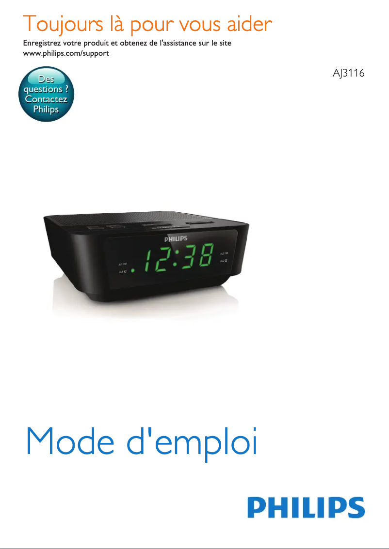 Image de la première page du manuel de l'appareil AJ3116