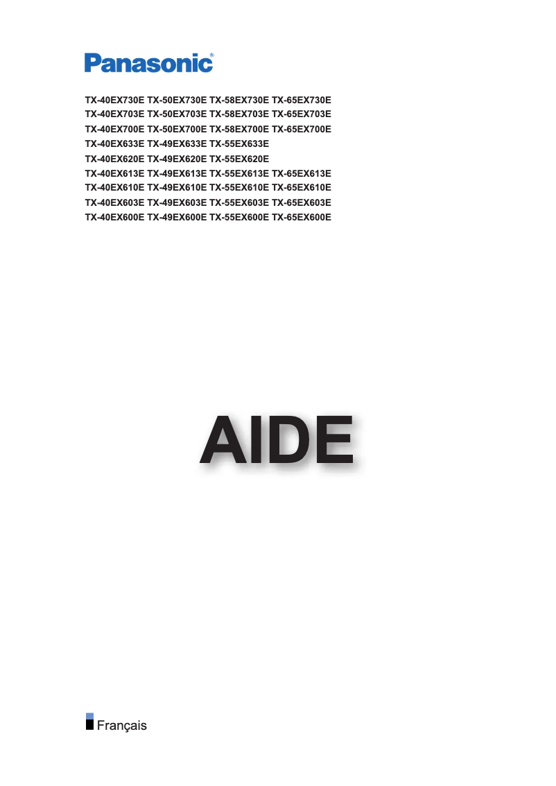 Page 1 de la notice Manuel utilisateur Panasonic TX-55EX603E
